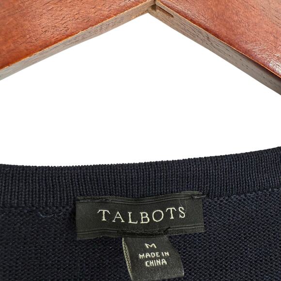 NEW NWT Talbots Medium Christmas Sweater Knit Strawberries Blouse Shirt Top - Picture 3 of 8